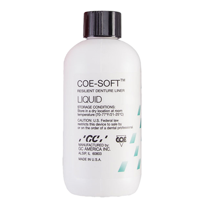 Coe-Soft Resilient Denture Reline Material, Liquid Refill, 6 oz, 1/Pk