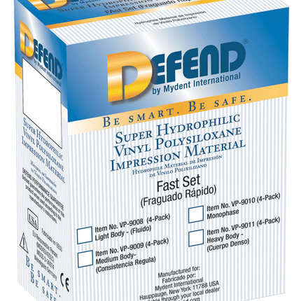 Defend VPS Material, Monophase Body, Fast Set, 50 ml, Purple, 4/Pk, VP9010