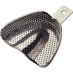 Coe Nickel-Plated Metal Perforated Regular Impression Trays, # 1, Large, Upper, 1/Pk, 260011