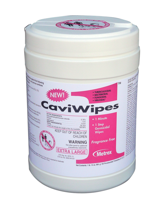 CaviWipes1, 9" x 12", Extra Large, 65 Wipes/Box