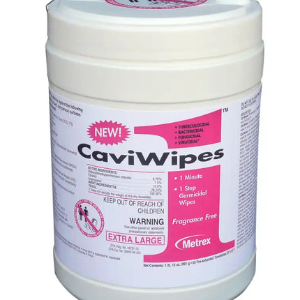 CaviWipes 1 Disinfectant Towelette X-Large 65/Can
