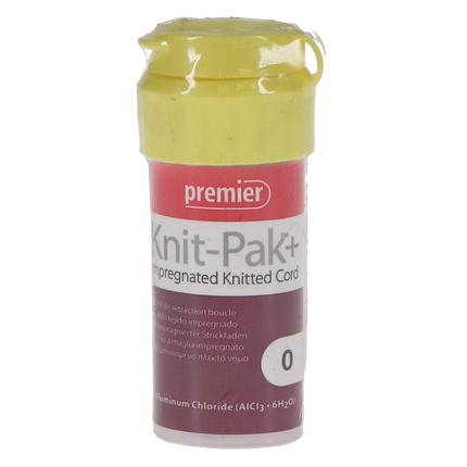 Knit-Pak + Impregnated Retraction Cord, Knitted, Aluminum Chloride, 100", Purple, 1/Pk, 9007563