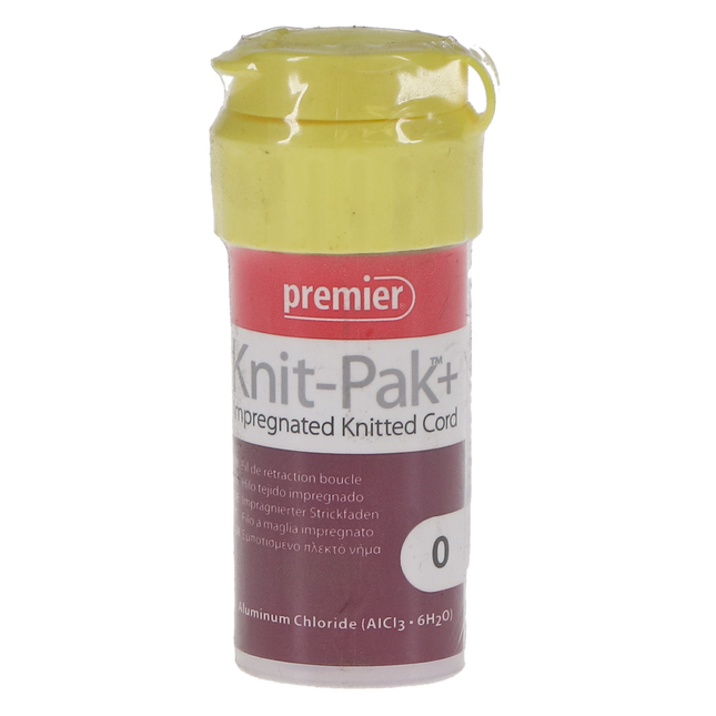 Knit-Pak + Impregnated Retraction Cord, Knitted, Aluminum Chloride, 100", Purple, 1/Pk, 9007563