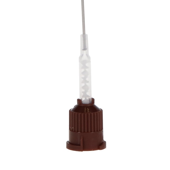 Activa Automix Needle Tips, with Bendable Metal Cannula, 20 Ga, Brown/Clear, 20/Pk, A20N1