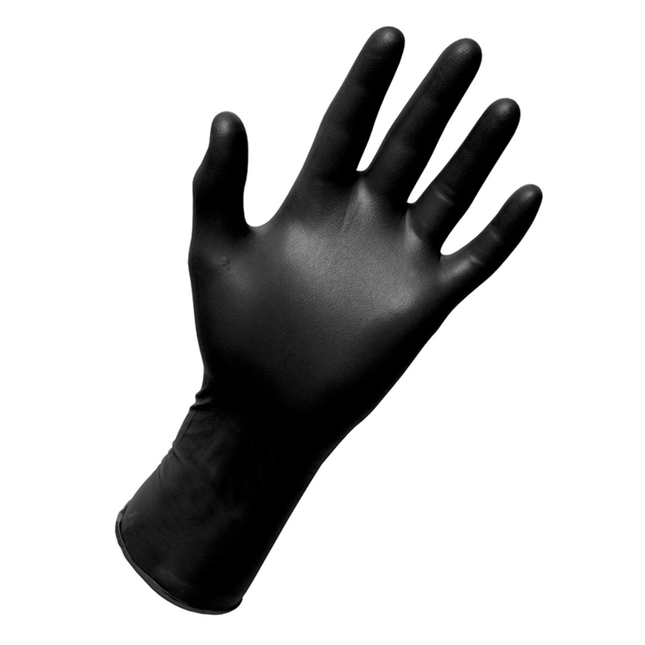 Aurelia Bold Nitrile Examination Gloves, Powder-Free, Large, Black, 100/Box, 73998