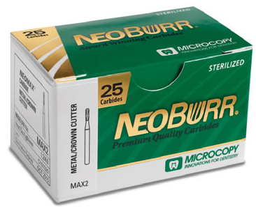 NeoBurr 12-Blade Trimming & Finishing Carbide Burs, FG, Needle, 7903, 1.2 mm, 25/Pk, FG7903