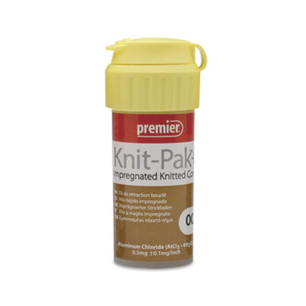 Knit-Pak+ Impregnated Retraction Cord, Knitted, Aluminum Chloride, Orange, 100" 1/Pk, 9007565