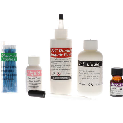 Jet Denture Repair Acrylic Professional Pack, Clear, 1/Pk