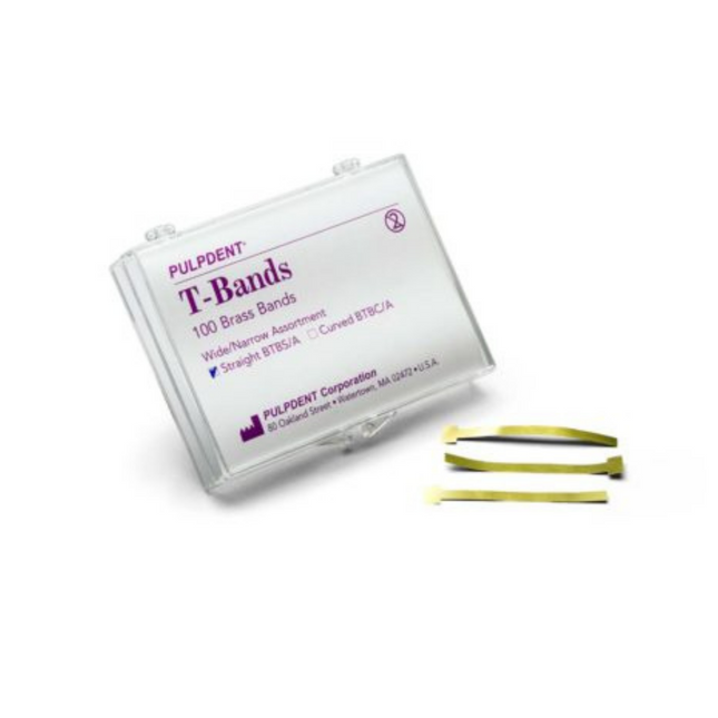 Bands, ?T? Type Stainless  .002?/.05Mm Thick (Box Of 100) Assorted, BTBS/A