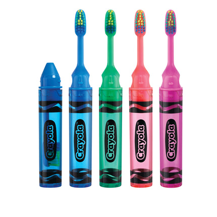 GUM Youth Crayola On-The-Go Travel Toothbrush, 12/Pk, 228PQ