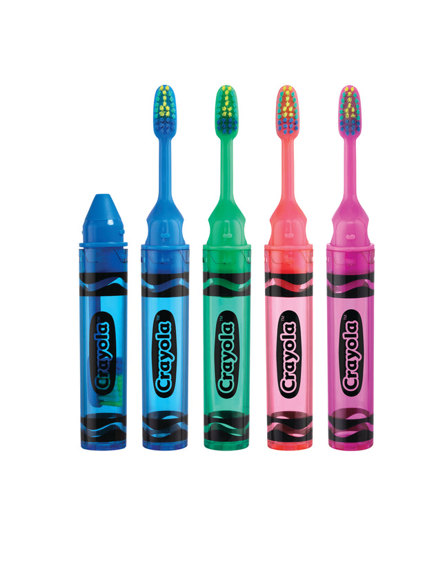 GUM Youth Crayola On-The-Go Travel Toothbrush, 12/Pk, 228PQ