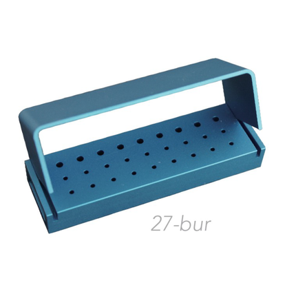 Aluminum Bur Block, 18FG + 9RA, 27-Bur, 1/Box, 072
