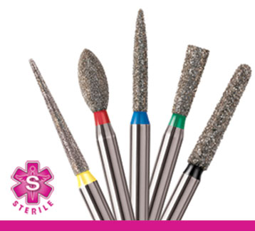 NeoDiamond Operative Diamond Bur, FG, Inverted Cone, 1.9 mm, Medium, 25/Pk, 0312M