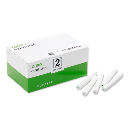 Coltene - Roeko Parotisroll #2 (.375" x 3.125"; 10 mm dia x 80mm) Non-Sterile cotton