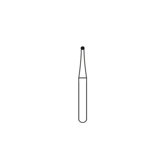 Alpen Operative Surgical Carbide Burs, FG, Round, # 2, 1.0 mm, 10/Pk, R500002
