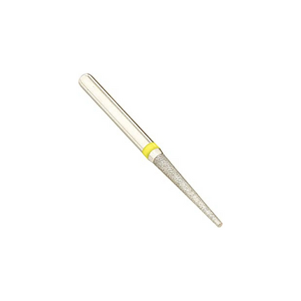 Alpen Multi-Use Diamond Burs, FG, Flame, # 858, 1.4 mm, Extra Fine, Yellow, 5/Pk, 60032389