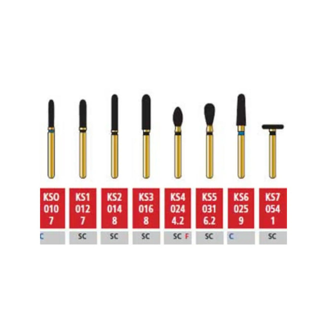 Coltene - Alpen Ks Shapes 5Pk, Super Coarse Grit Black (replaces CO-RKS2SC014FG)