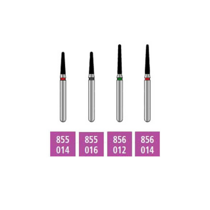 Alpen x1 Single-Use Diamond Burs, FG, Flame, # 863, 1.2 mm, Coarse, Green, 25/Pk, X863C012