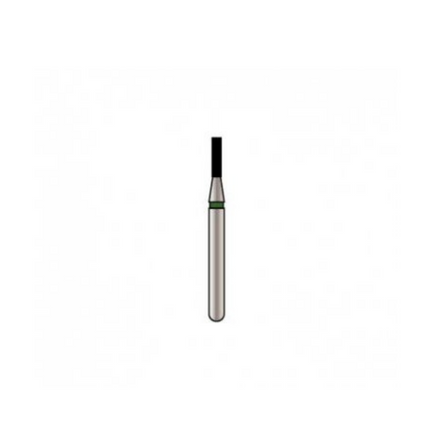 Alpen x1 Single-Use Diamond Burs, FG, Flat End Cylinder, # 835, 1.0 mm, Coarse, Green, 25/Pk, X835C010