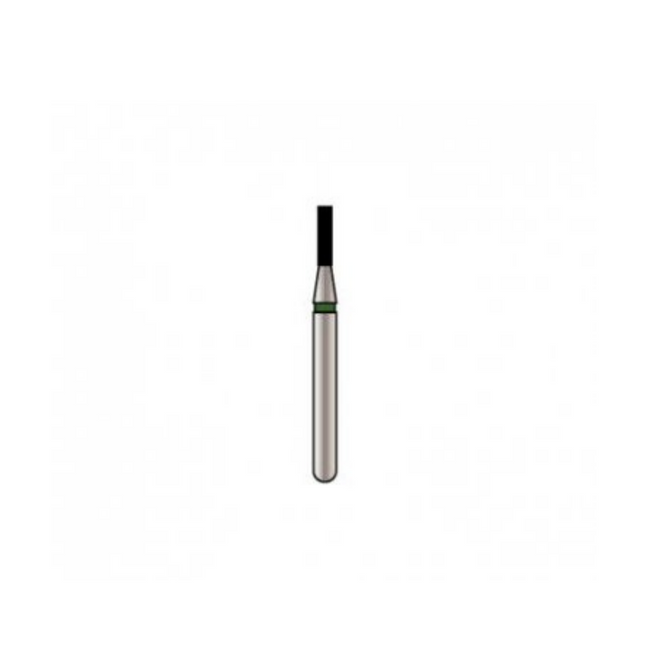 Alpen x1 Single-Use Diamond Burs, FG, Flat End Cylinder, # 835, 1.0 mm, Coarse, Green, 25/Pk, X835C010