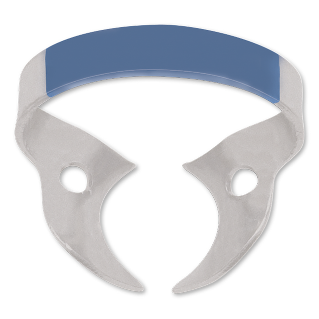 Hygenic Fiesta Color-Coded Wingless Clamp, Matte Finish, # 14A, Dark Blue, 1/Pk, H02802