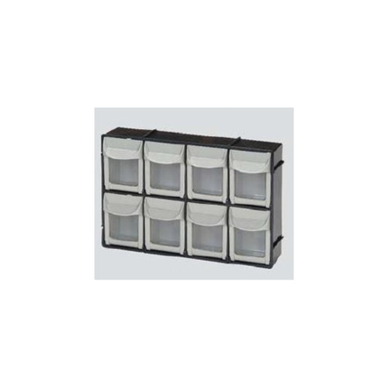 Plasdent - 6-Bin Unit, Black Frame, BIN06-11