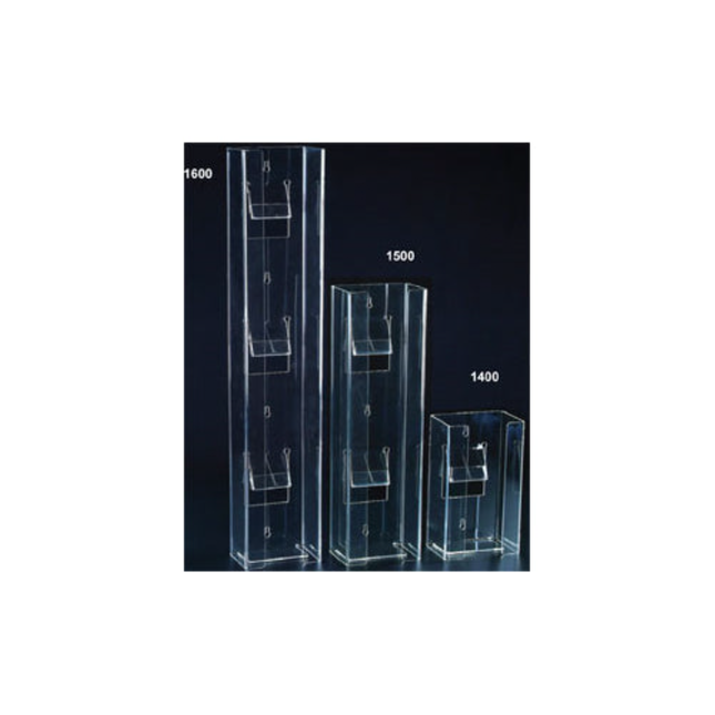 Double Glove Dispenser, Vertical, Clear, 1/Pk, 1500
