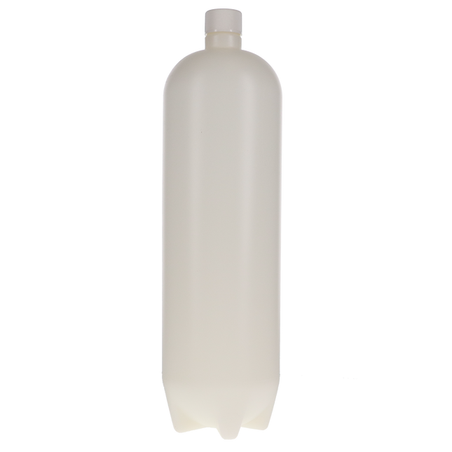 High Pressure Water Bottle, White, 2 Liter, 3-1/2" Dia x 14-1/2" H, 1/Pk, HPB-4911