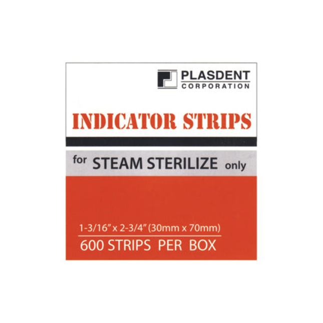 Plasdent - Indicator Strips (600Pcs/Bx) 1-3/16"X2-3/4", Steam, IDS30-70