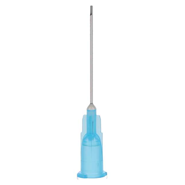 Monovac Irrigator Needle Tips, Monoject-Style, Side-Vented, 23 Ga, Blue, 100/Pk, INT-M23