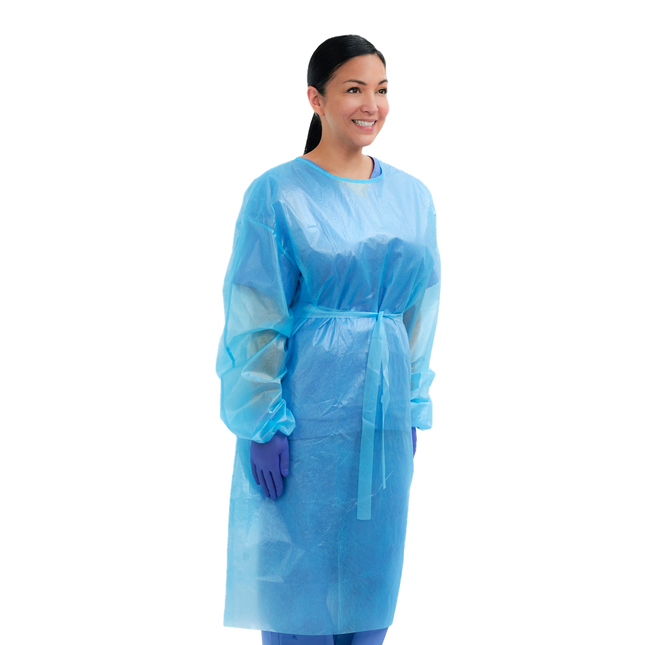 Plasdent - Premium Blue Barrier Gown 10Pcs/Bag, 8004C-2
