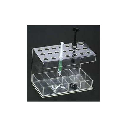 Premium Composite Syringe Organizer, 21-Syringe Hold, Medium, Clear, 1/Pk, 1402