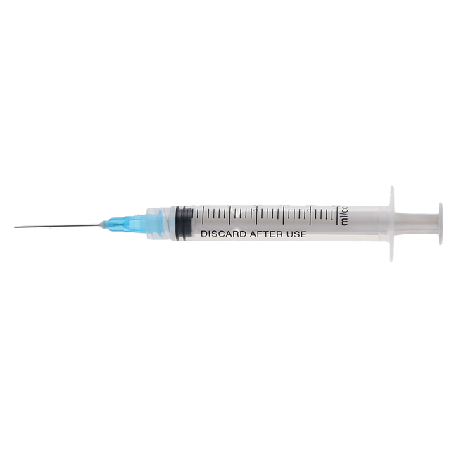 Monovac Pre-Tipped Irrigator Syringes, Monoject-Style Side-Vented Needles, 3 cc, 23 Ga, Blue, 100/Pk, INT-MPT0323
