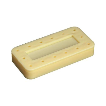 Magnetic Bur Block, 14-Hole, Rectangular, Yellow, 1/Pk, 400BR-3