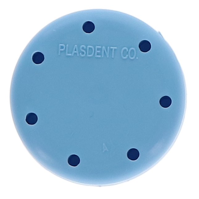 Magnetic Bur Block, 7 Burs Capacity, Small Round, 1 5/8", Blue, 1/Pk, 400BS-2