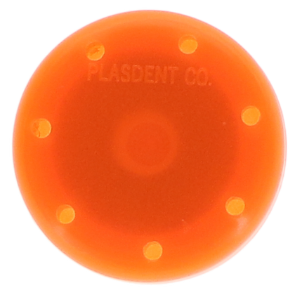Magnetic Bur Block, 7 Burs Capacity, Small Round, Tangerine, 1/Pk, 400BSS-12