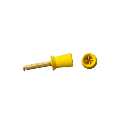 Densco Ribbed and Webbed, RA (Latch) Frm Yellow with Skirt Prophy Cup 144/Bx