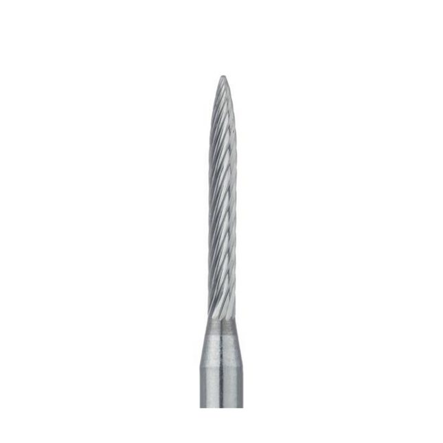 Tungsten Carbide Trimming & Finishing Burs, FG, Flame, # 48L, 1.2 mm, Fine, 5/Pk, HM48L-012-FG