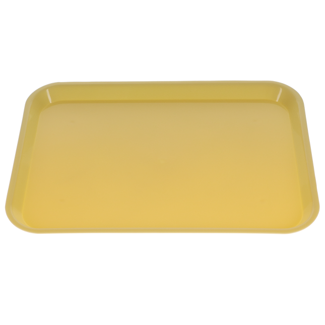 Set-Up Plastic Flat Trays, # B, Yellow, 1/Pk, 300BF-3