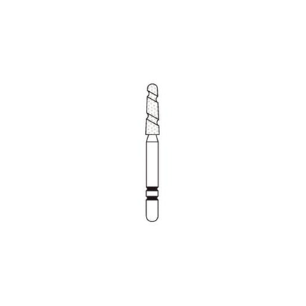 Two Striper TS2000 Diamond Burs, FG, Round End Taper, # 2005.7, 1.6 mm, Coarse, Green, 5/Pk