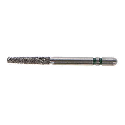 Two Striper Diamond Burs, FG, Flat End Taper, # 722.8, 1.5 mm, Coarse, Green, 5/Pk, 722.8C
