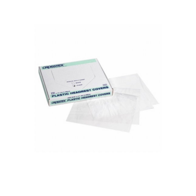 Plastic Headrest Covers, Jumbo, 9.5" x 14", Clear, 250/Pk, L3CP