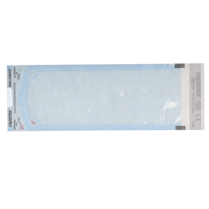 Crosstex - Duo-Check 3-1/2" x 9" Triple Seal Paper/Blue Film Sterilization Pouch