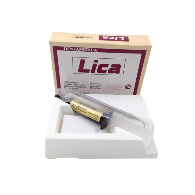 Lica Light-Curing Radiopaque Calcium Hydroxide Paste kit, 8 gram syringe