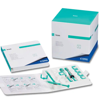 Icon Smooth Surface Cube (7 Patient Packs Including: 1-0.45ml Syringe Icon Etch, 1-0.45ml Syringe Icon Dry, 1-0.45ml Icon Infiltrant, 6 Smooth Surface Tips, 1-Luer-Lock Tip)