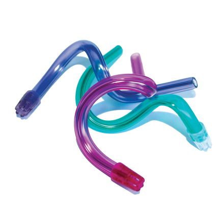Distech Flexible Saliva Ejectors, 6", Latex-Free, Clear w/Blue, 105/Pk, 700
