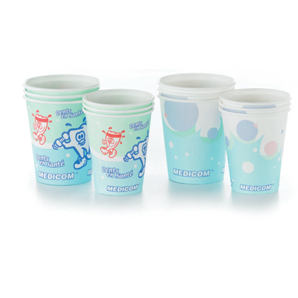 Poly Coated Paper Cups, 5 oz, Healthy Teeth, 1000/Pk, 116-CH