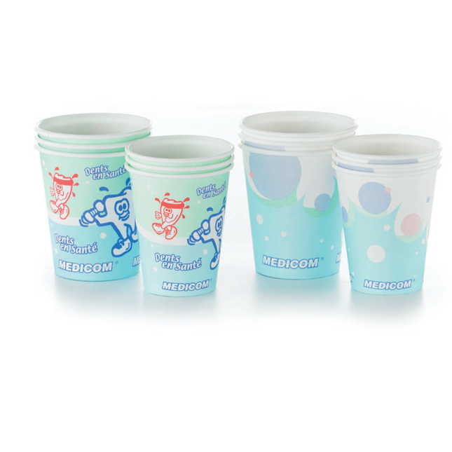Poly Coated Paper Cups, 5 oz, Healthy Teeth, 1000/Pk, 116-CH