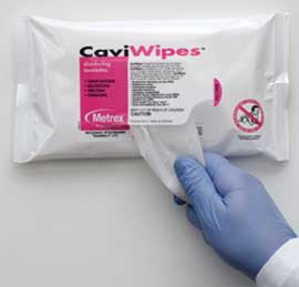 CaviWipes Flat Pack, 7" x 9", 45 Wipes/Pk