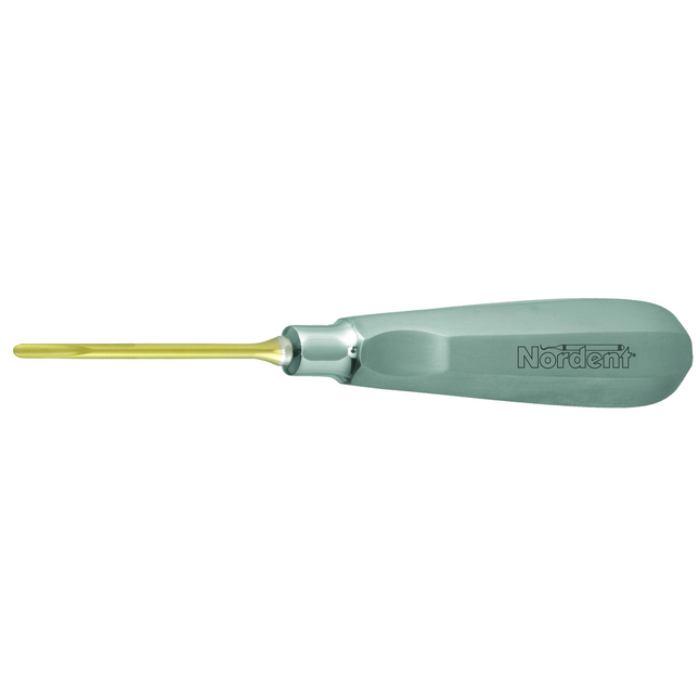 Nordent - 3 mm Straight, Titanium Nitride Coated Luxating Elevator with Stainless